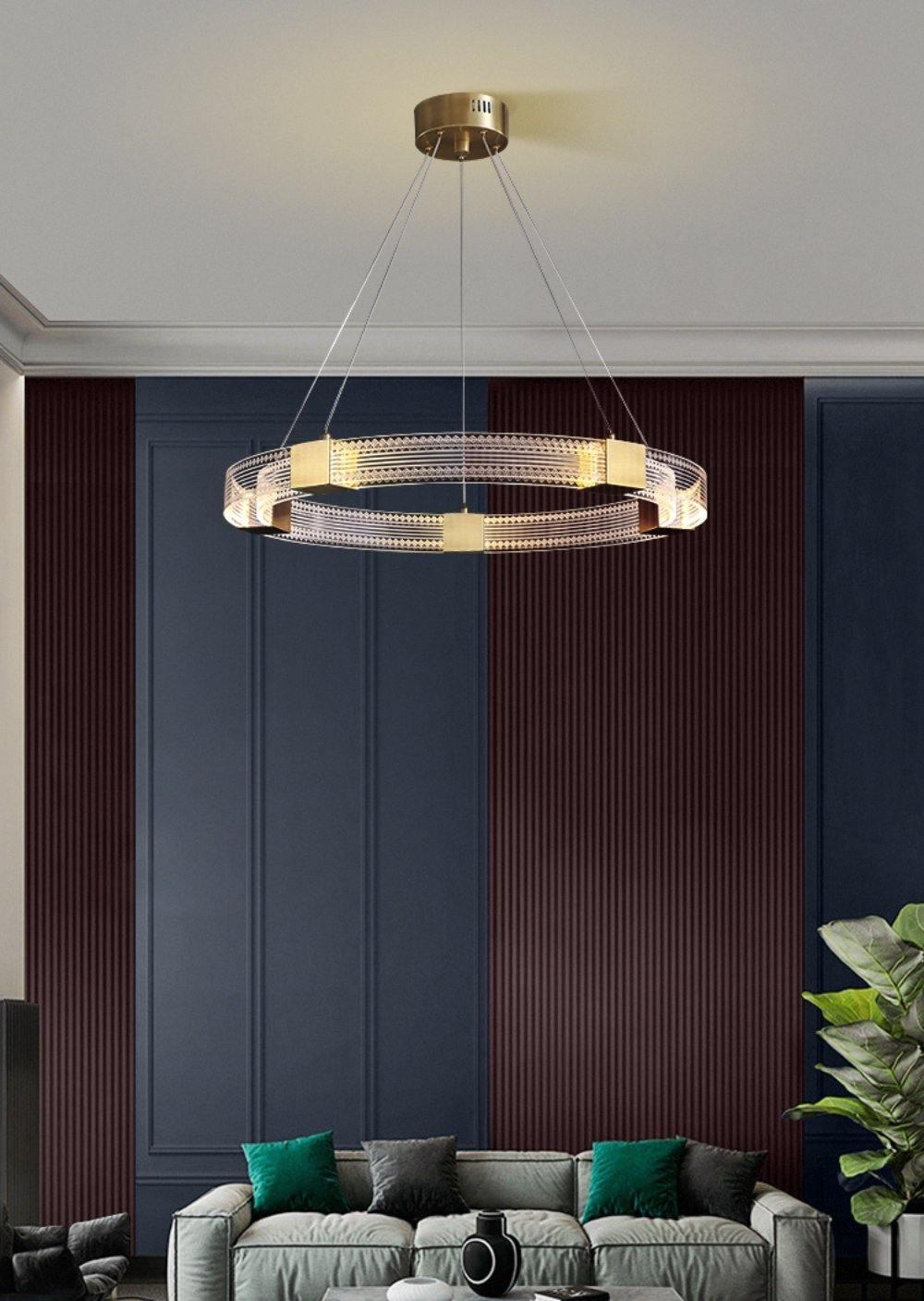 Eurdora Modern Minimalist Ring LED Chandelier-Neutral Decor
