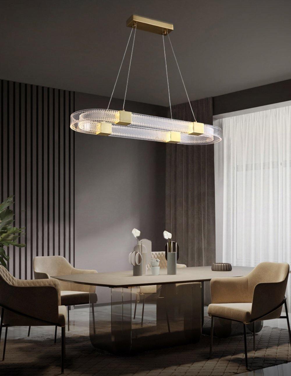 Eurdora Modern Minimalist Ring LED Chandelier-Neutral Decor