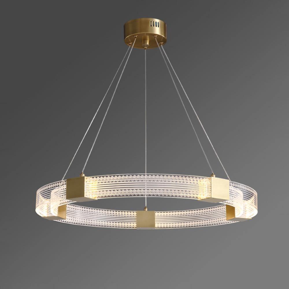 Eurdora Modern Minimalist Ring LED Chandelier-Neutral Decor
