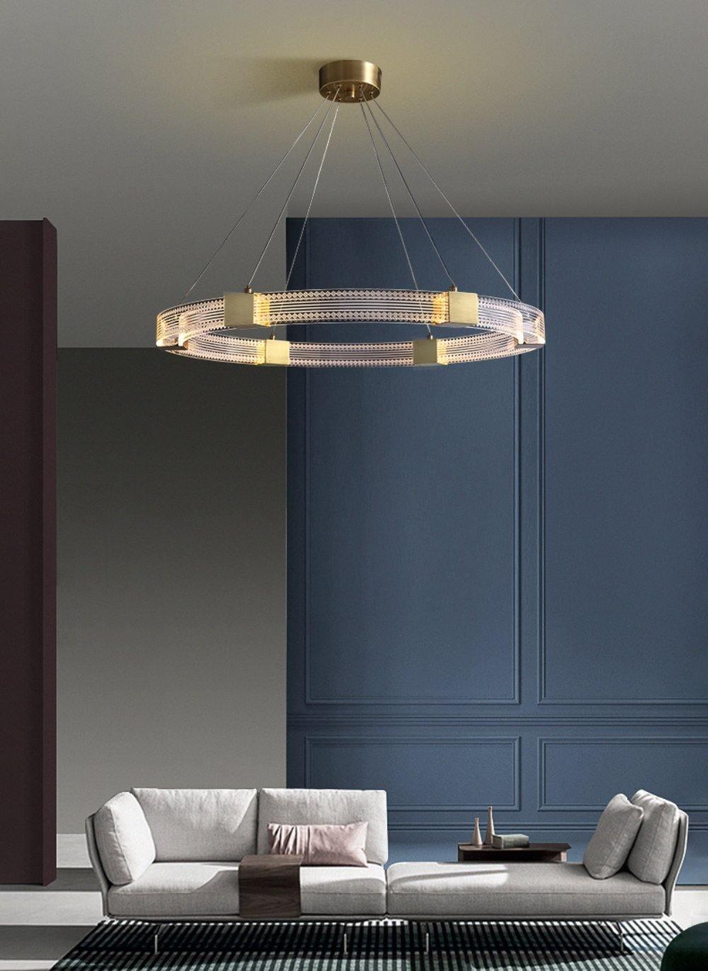 Eurdora Modern Minimalist Ring LED Chandelier-Neutral Decor