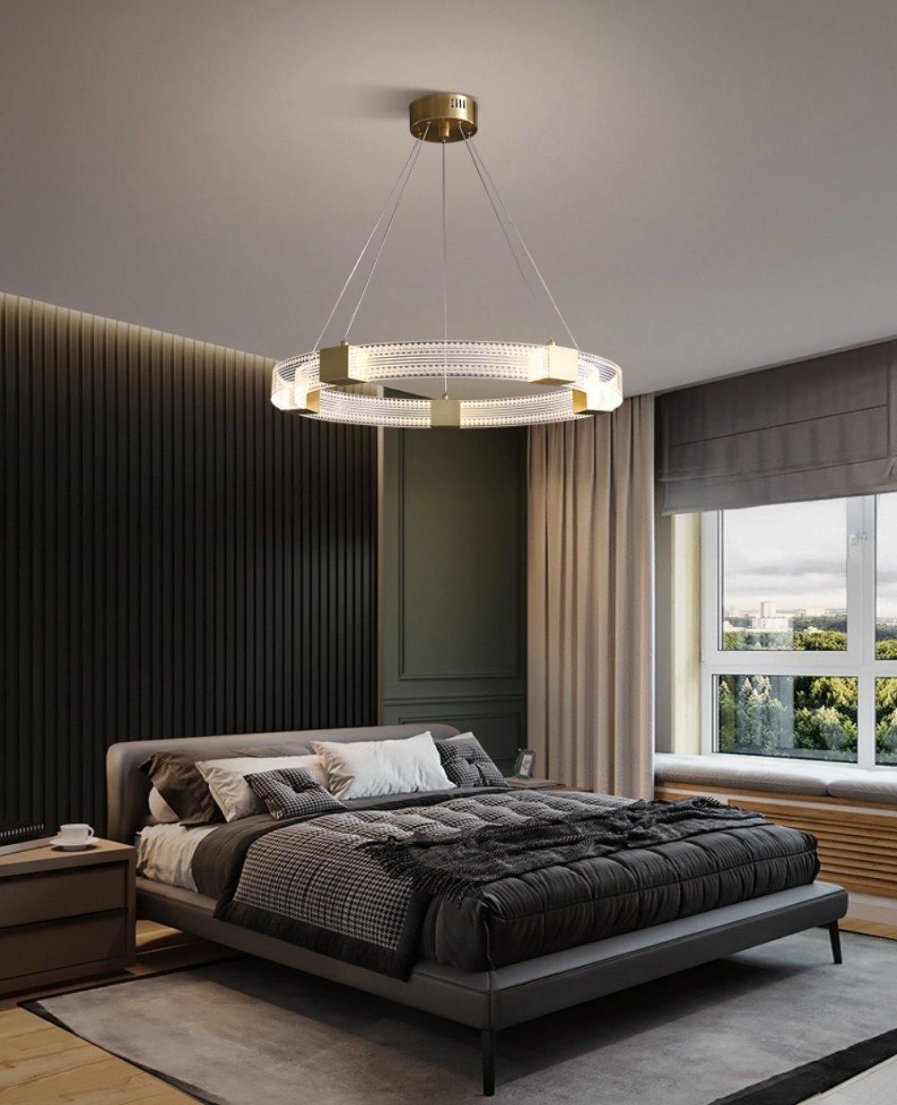 Eurdora Modern Minimalist Ring LED Chandelier-Neutral Decor