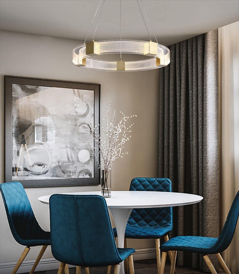 Eurdora Modern Minimalist Ring LED Chandelier-Neutral Decor