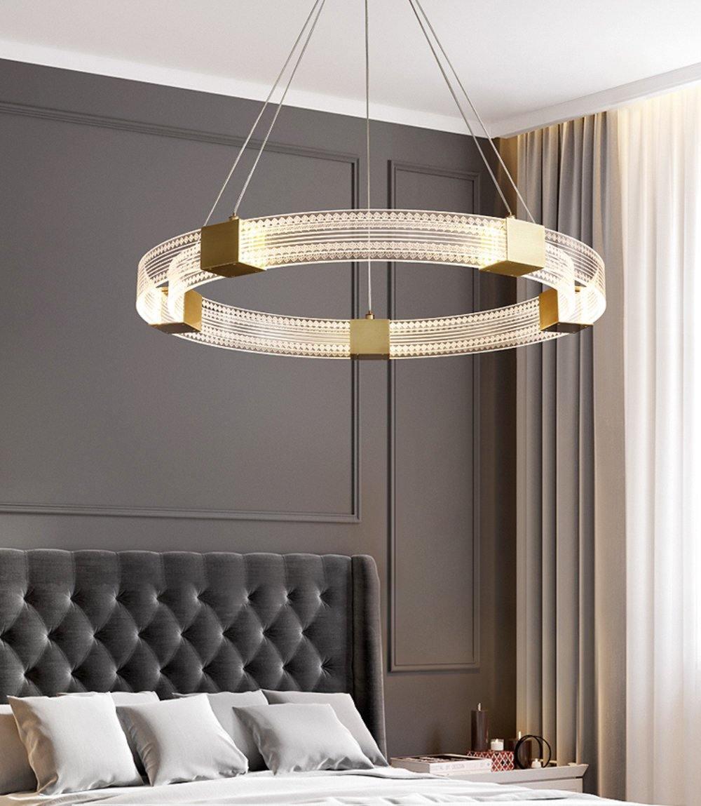 Eurdora Modern Minimalist Ring LED Chandelier-Neutral Decor