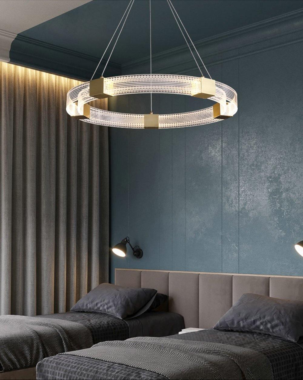 Eurdora Modern Minimalist Ring LED Chandelier-Neutral Decor