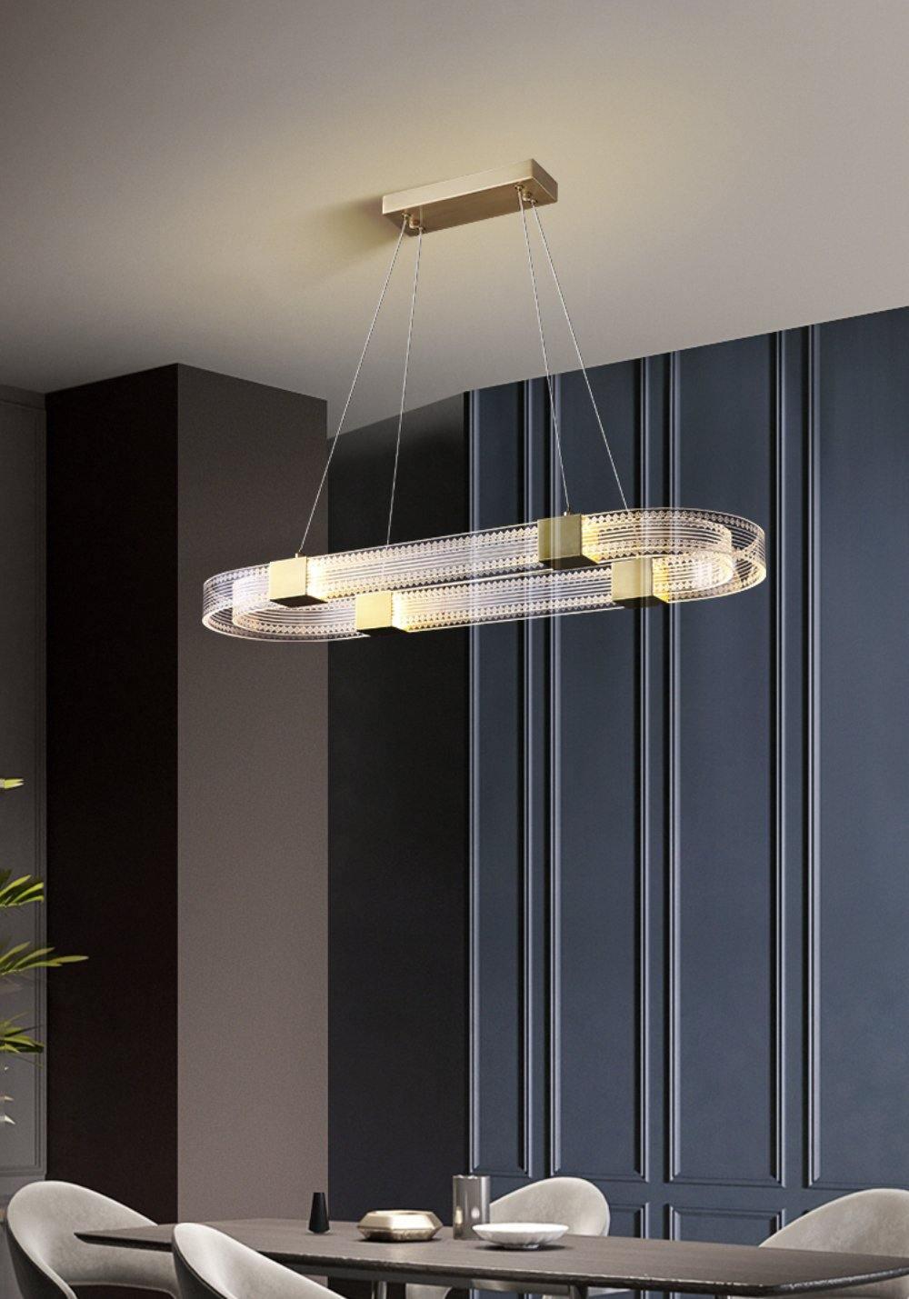 Eurdora Modern Minimalist Ring LED Chandelier-Neutral Decor