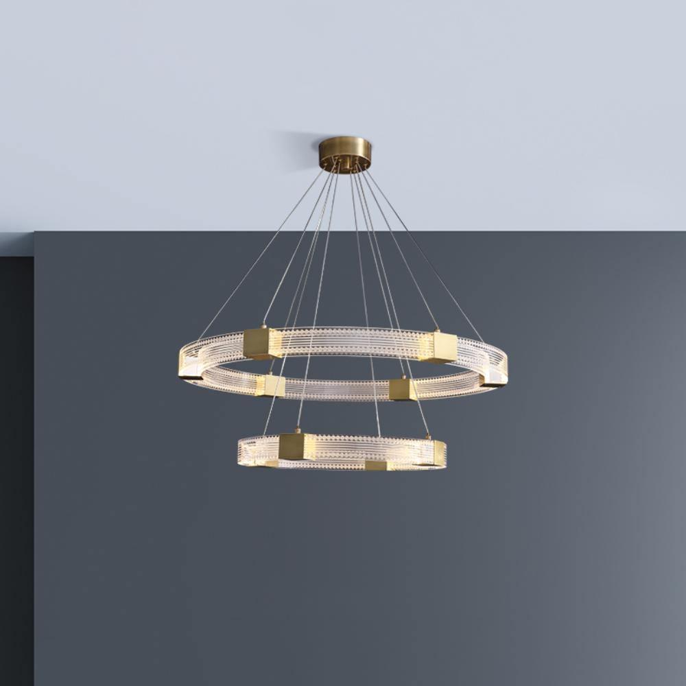 Eurdora Modern Minimalist Ring LED Chandelier-Neutral Decor