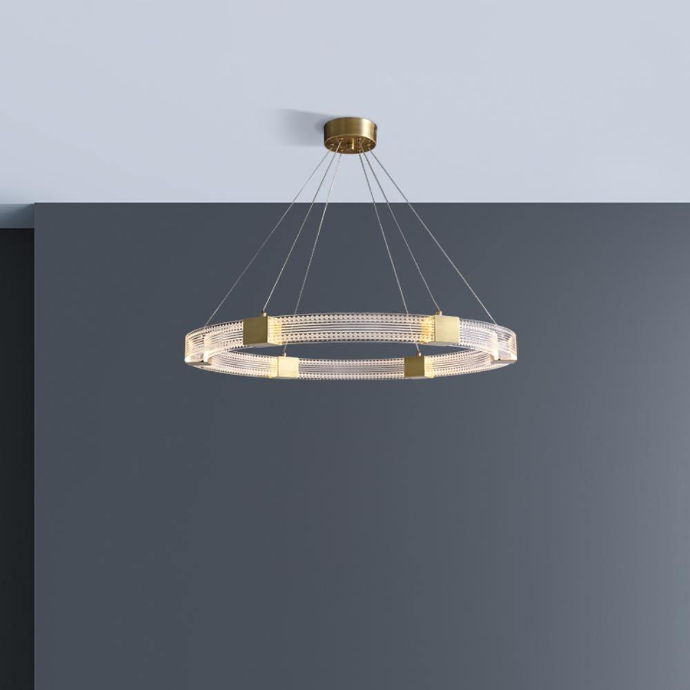 Eurdora Modern Minimalist Ring LED Chandelier-Neutral Decor