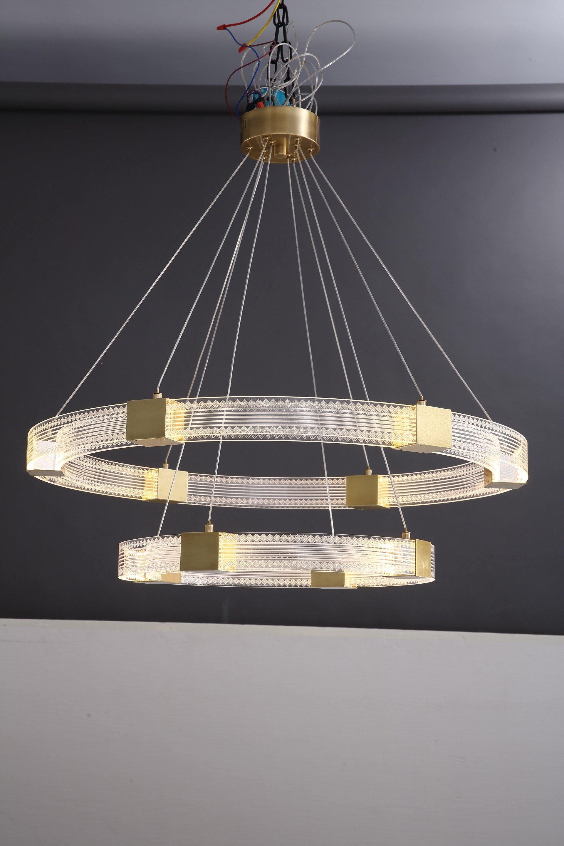 Eurdora Modern Minimalist Ring LED Chandelier-Neutral Decor