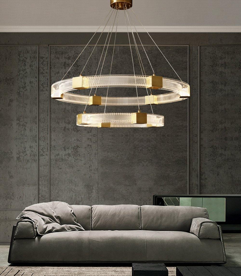 Eurdora Modern Minimalist Ring LED Chandelier-Neutral Decor