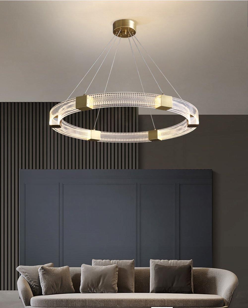 Eurdora Modern Minimalist Ring LED Chandelier-Neutral Decor
