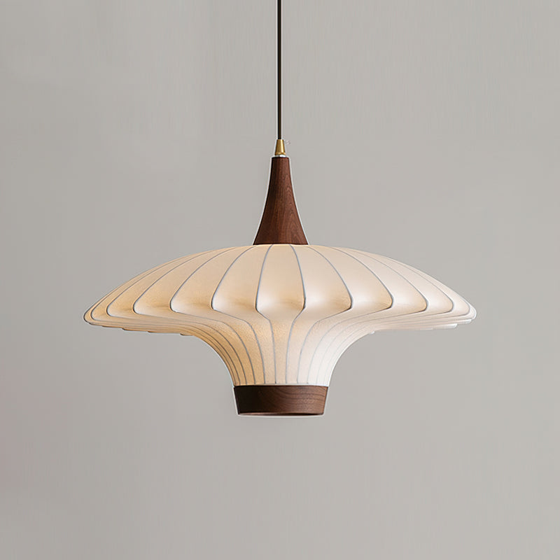 Dimensional drawing of the Parasol Pendant Light with height and diameter.