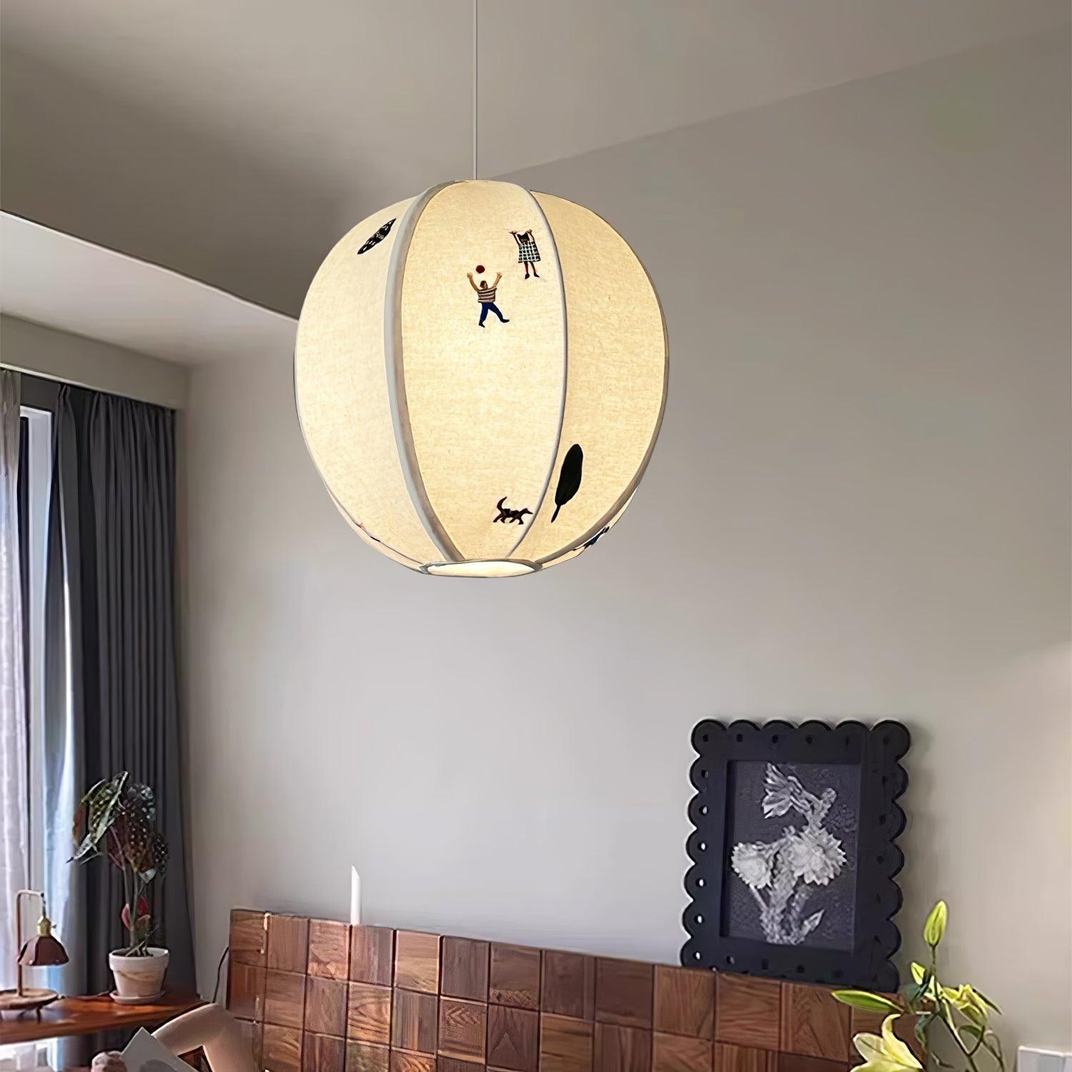 Avin Fabric Pendant Lamp-Neutral Decor
