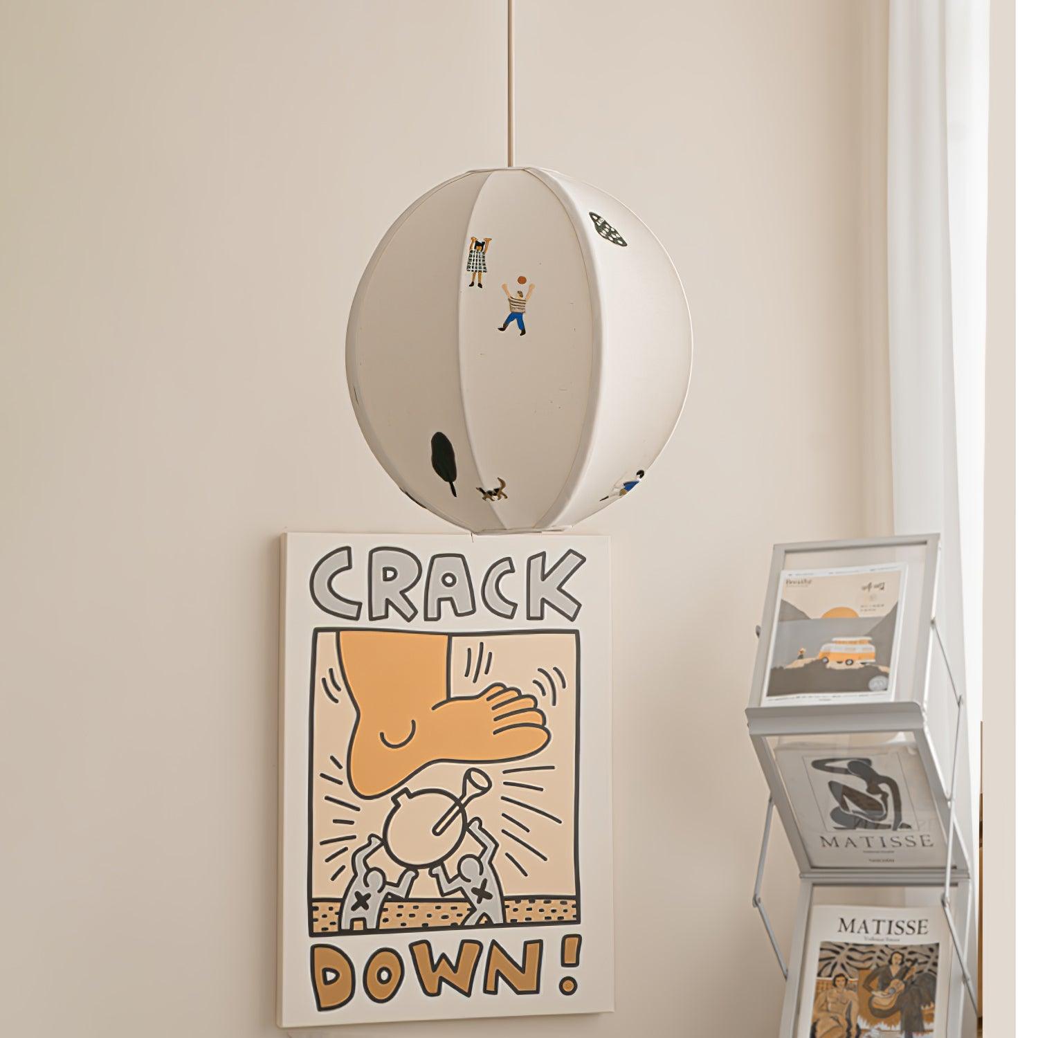 Wacell Art Textile Swag Fabric Pendant Lamp-Neutral Decor