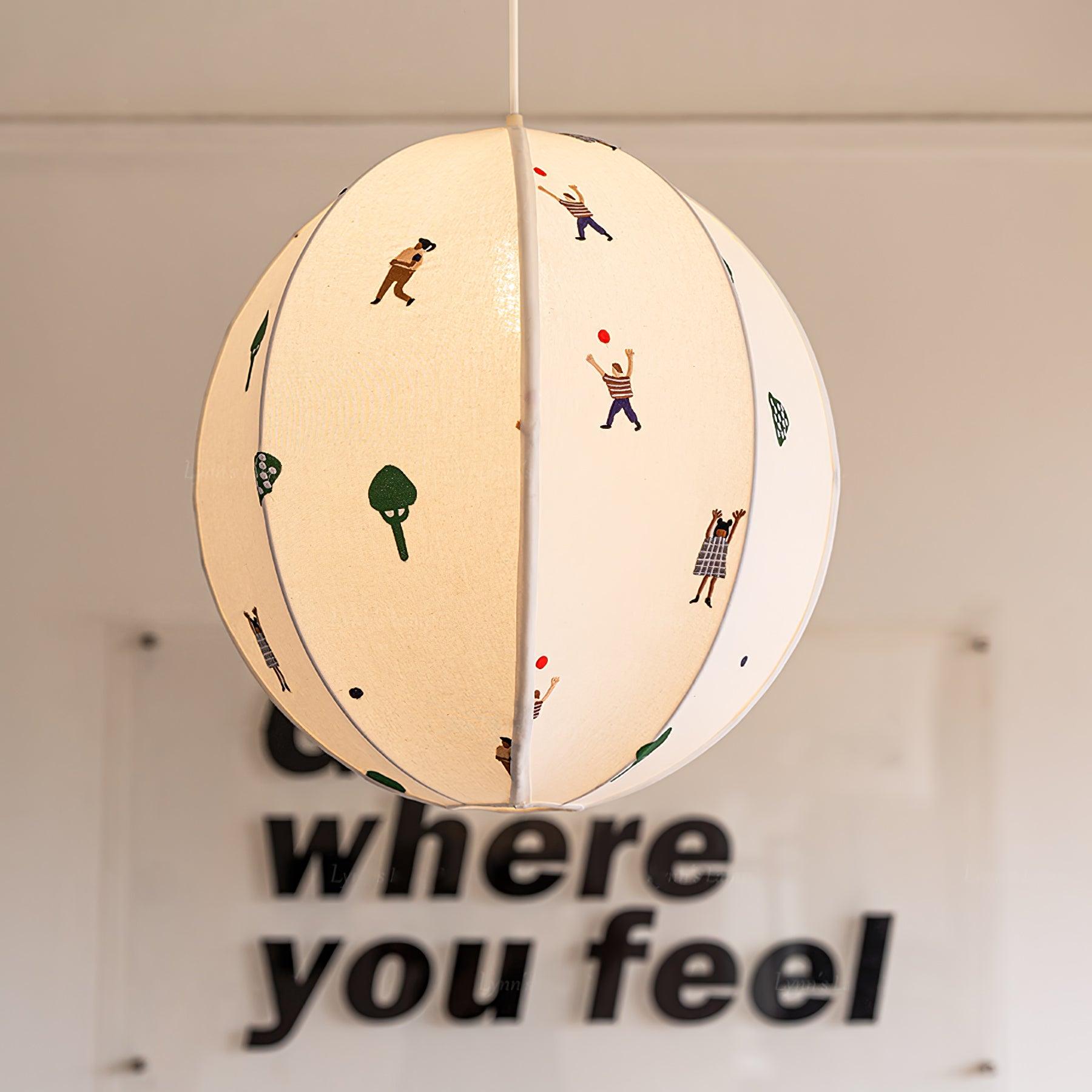 Wacell Art Textile Swag Fabric Pendant Lamp-Neutral Decor