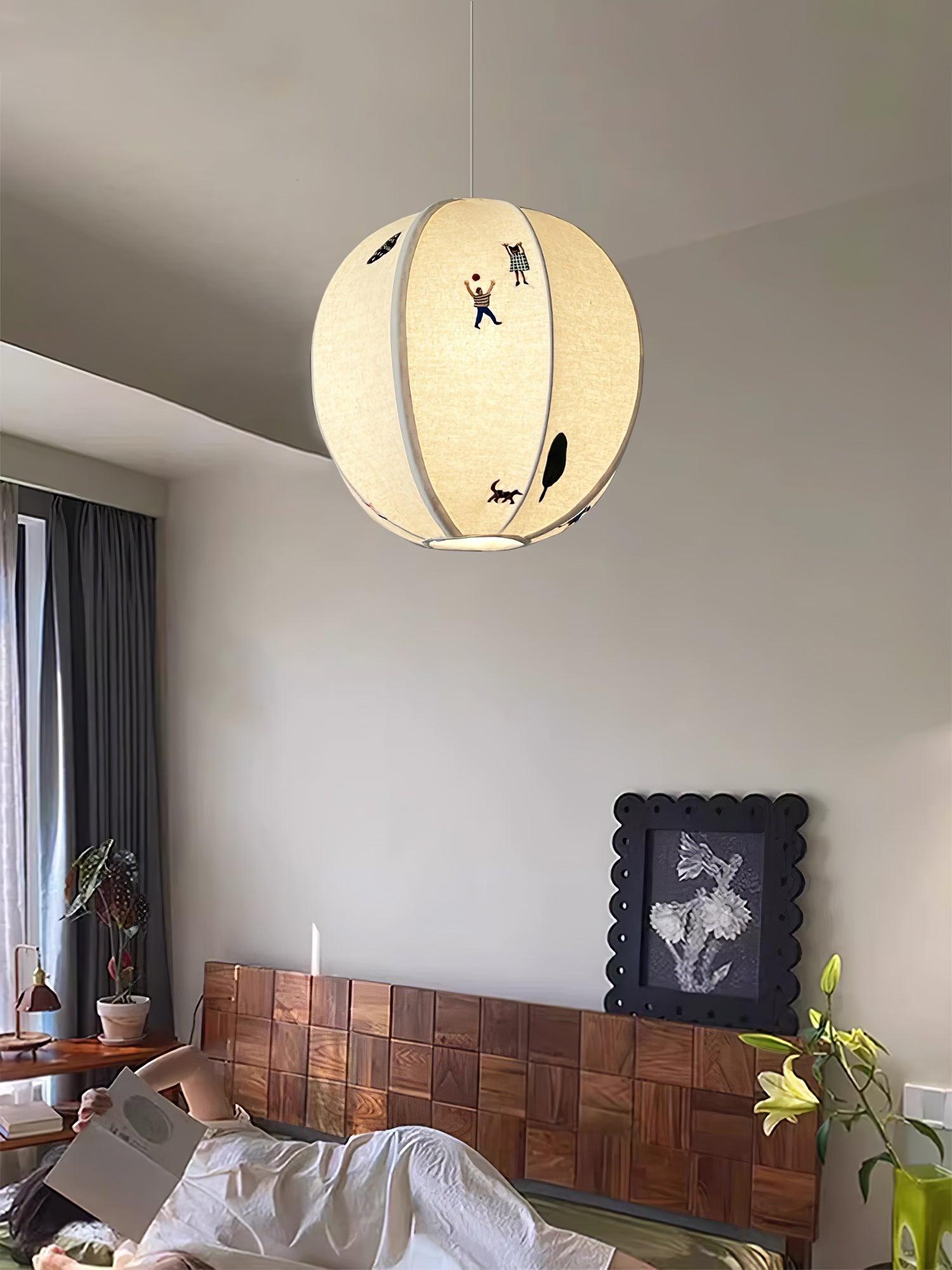 Avin Fabric Pendant Lamp-Neutral Decor