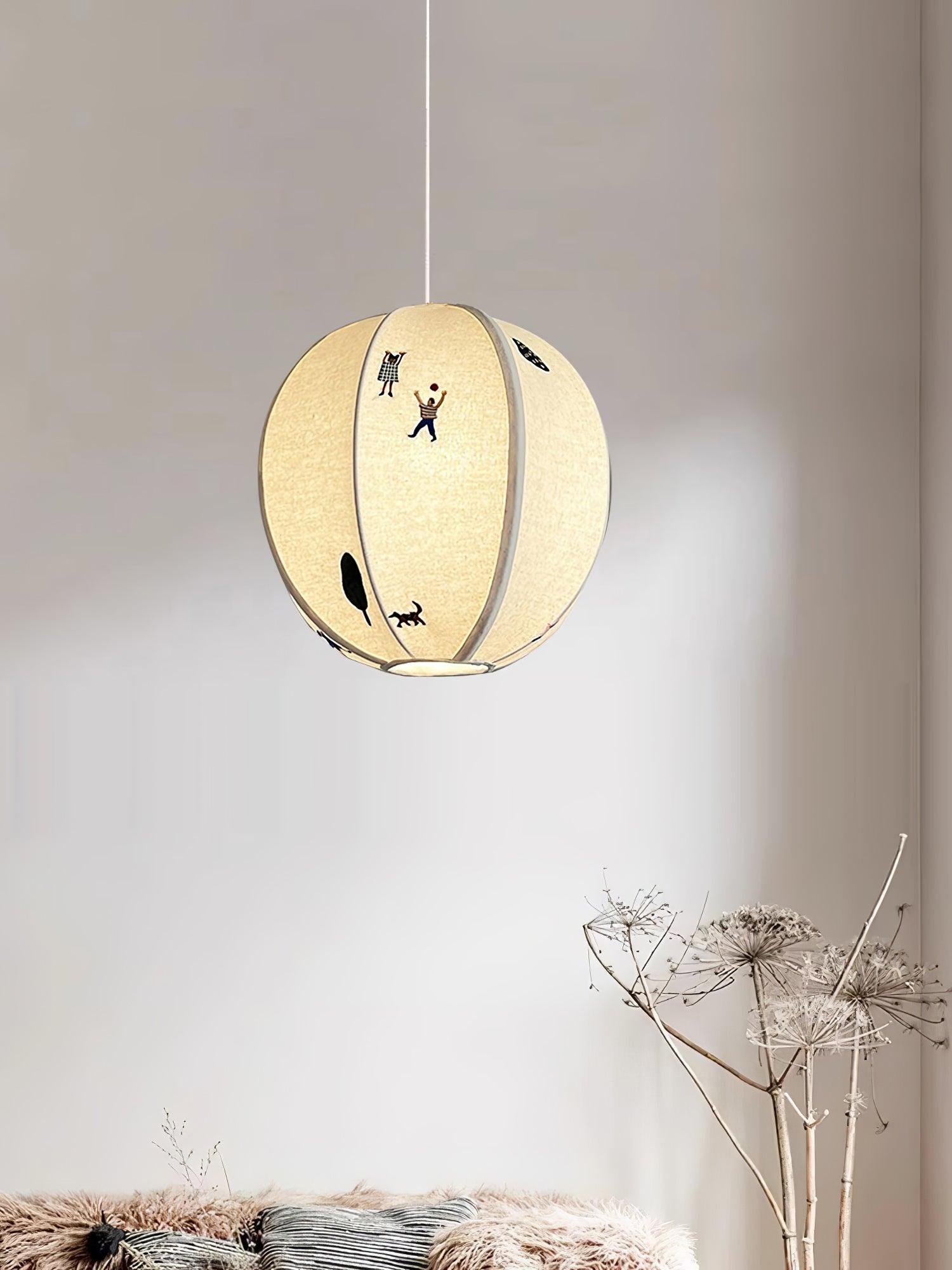 Wacell Art Textile Swag Fabric Pendant Lamp-Neutral Decor