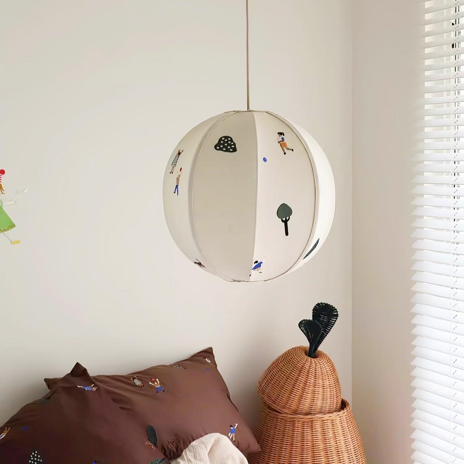 Wacell Art Textile Swag Fabric Pendant Lamp-Neutral Decor