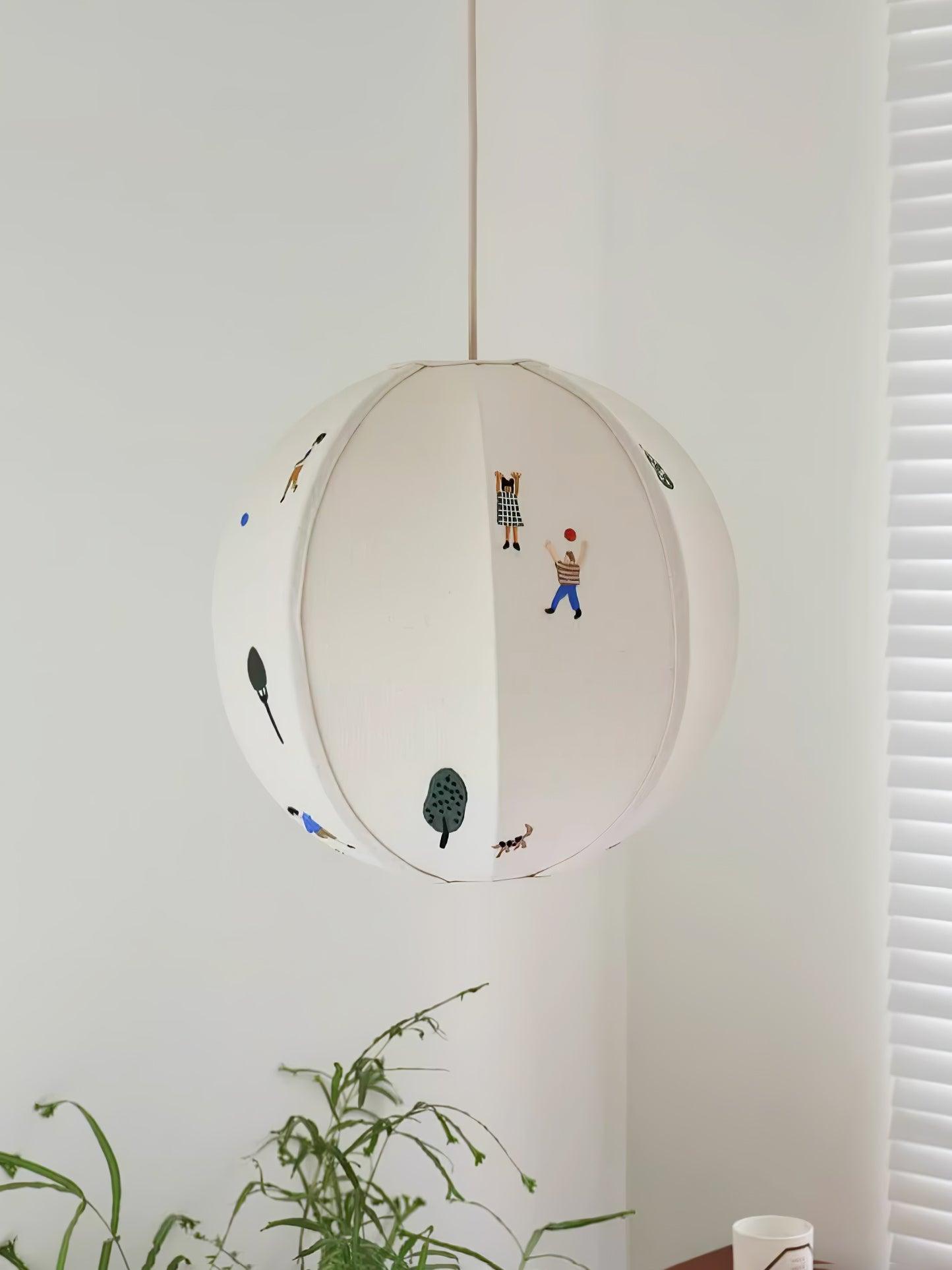 Wacell Art Textile Swag Fabric Pendant Lamp-Neutral Decor