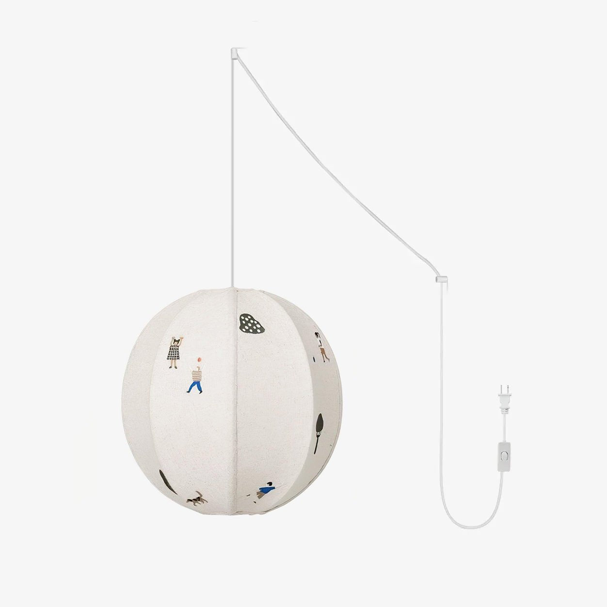 Wacell Art Textile Swag Fabric Pendant Lamp-Neutral Decor