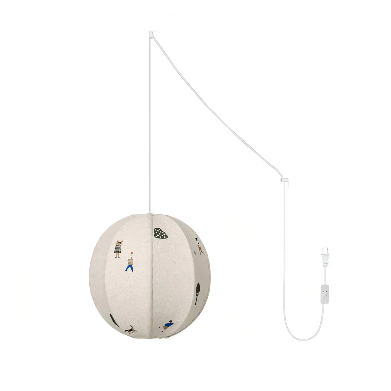 Wacell Art Textile Swag Fabric Pendant Lamp-Neutral Decor