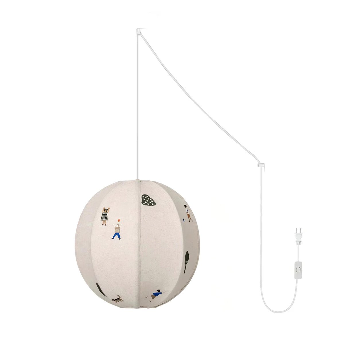 Wacell Art Textile Swag Fabric Pendant Lamp-Neutral Decor