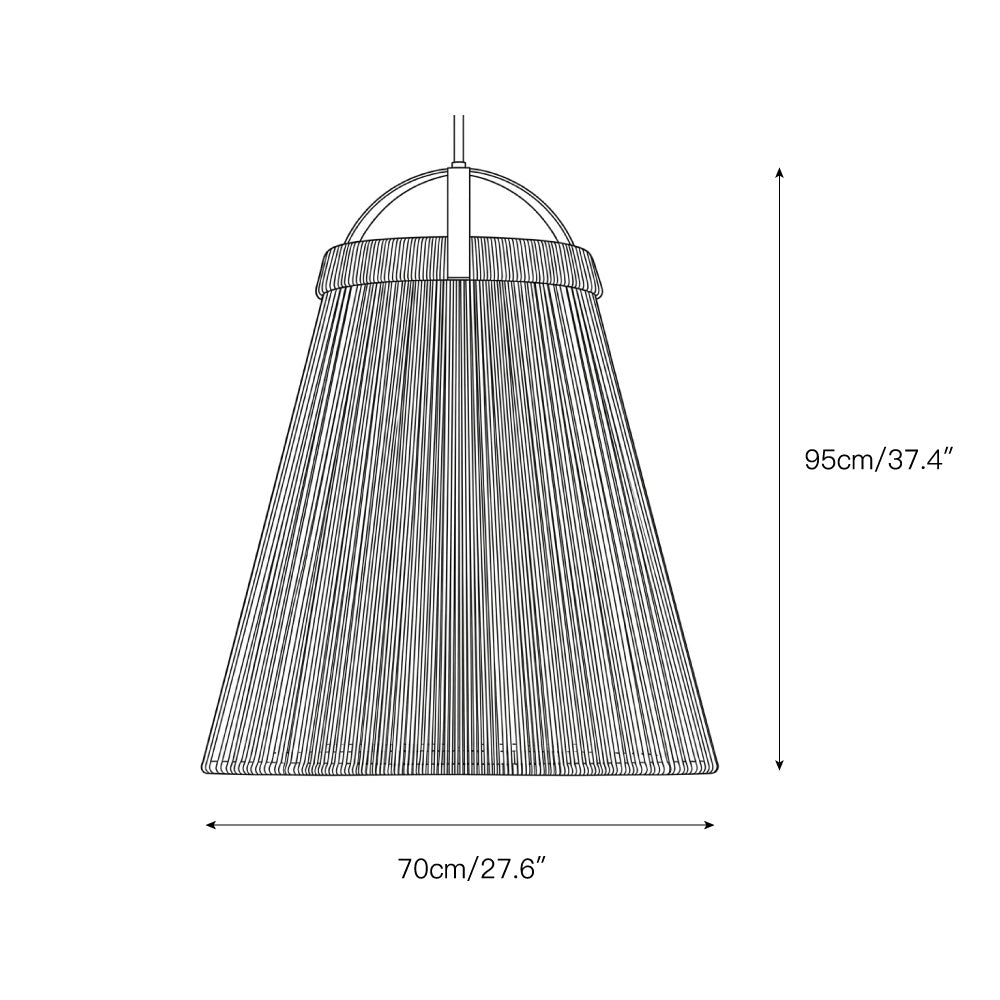 Angled view of the brown Parnell Pendant Lamp.