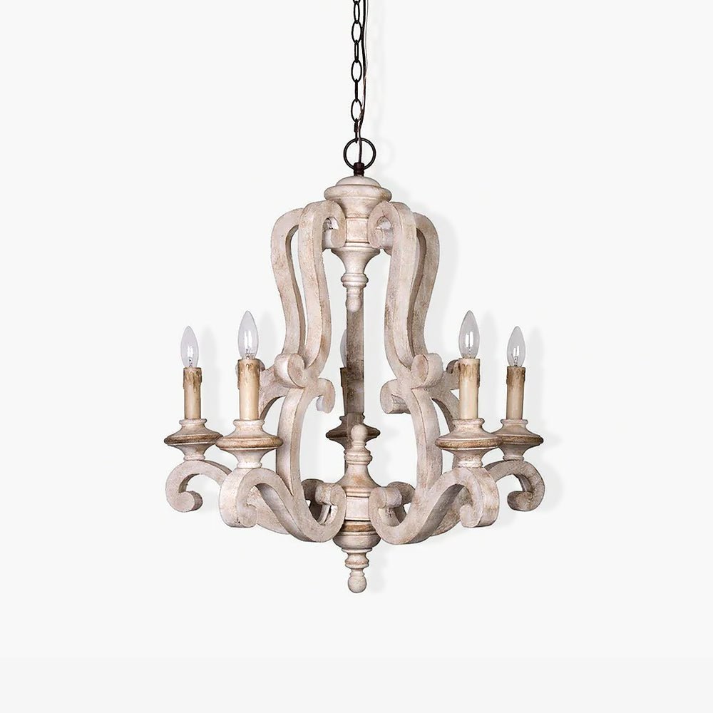 Arixy Chandelier Wooden Candle Mid-Century-Neutral Decor