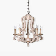 Arixy Chandelier Wooden Candle Mid-Century-Neutral Decor