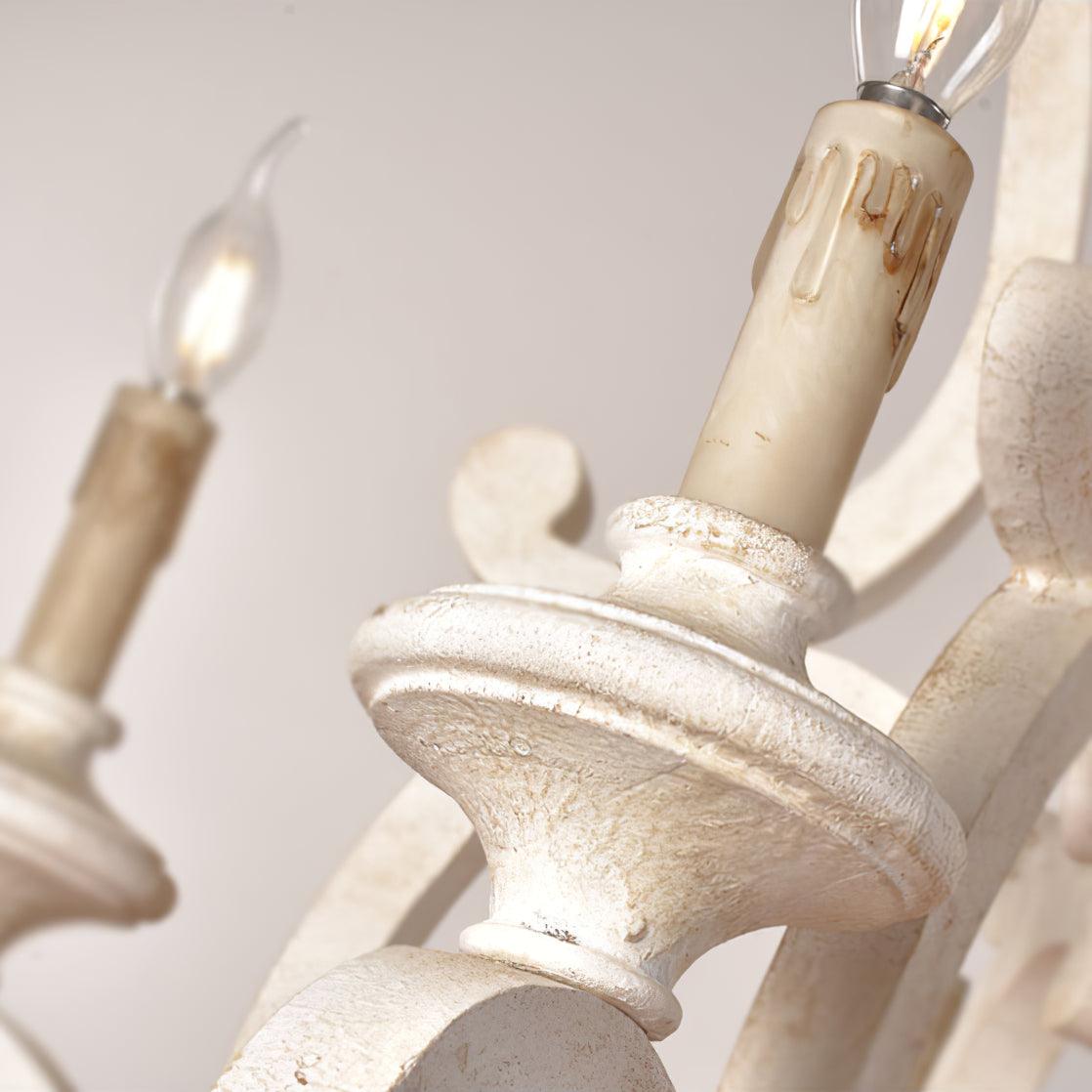 Arixy Chandelier Wooden Candle Mid-Century-Neutral Decor