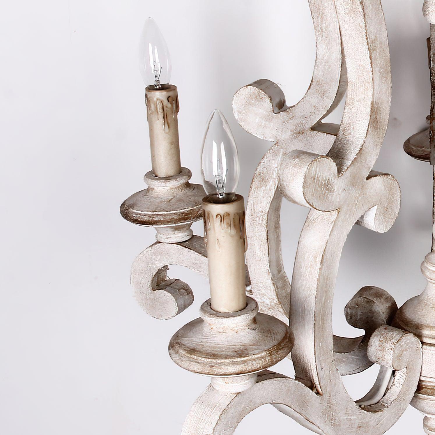 Arixy Chandelier Wooden Candle Mid-Century-Neutral Decor