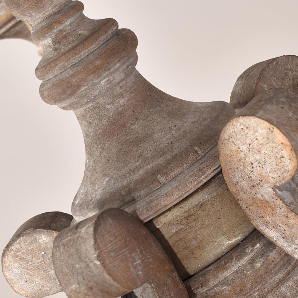Arixy Chandelier Wooden Candle Mid-Century-Neutral Decor