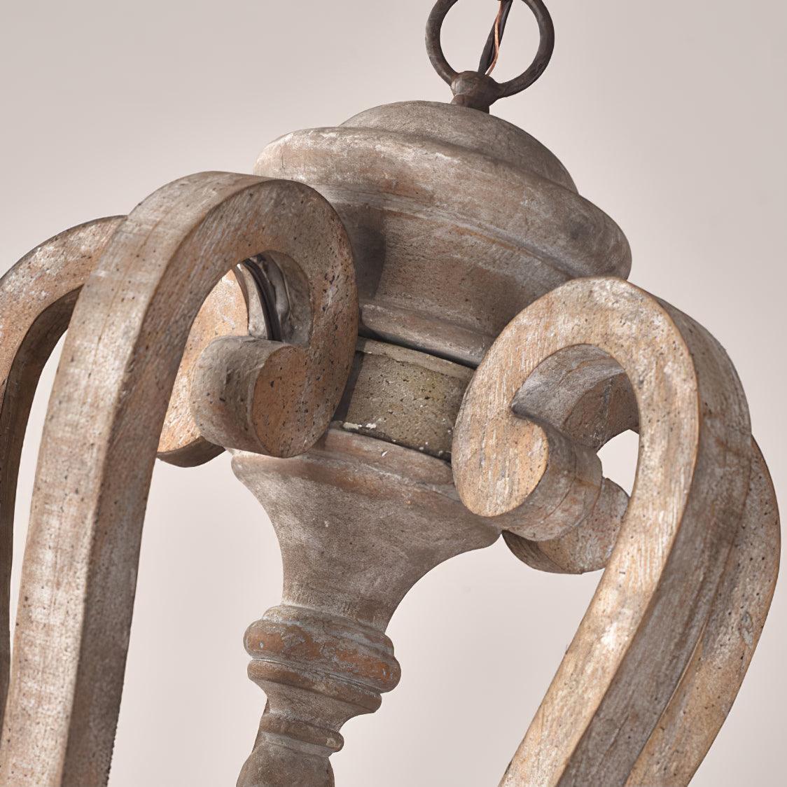 Arixy Chandelier Wooden Candle Mid-Century-Neutral Decor