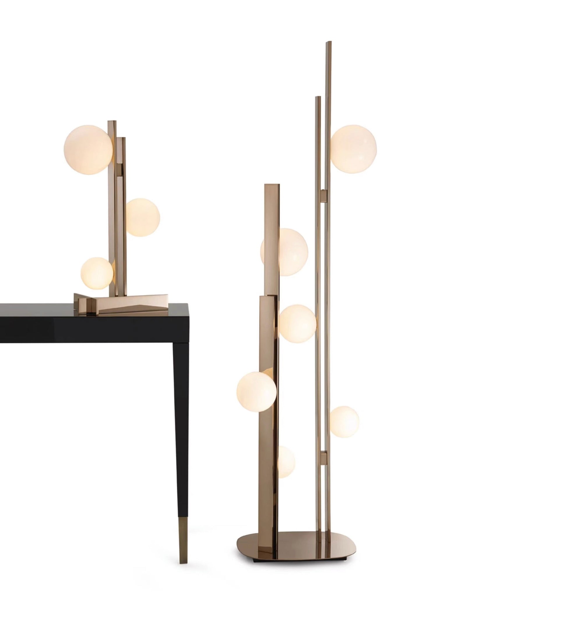 Luma Contemporary Glass Table Lamp-Neutral Decor
