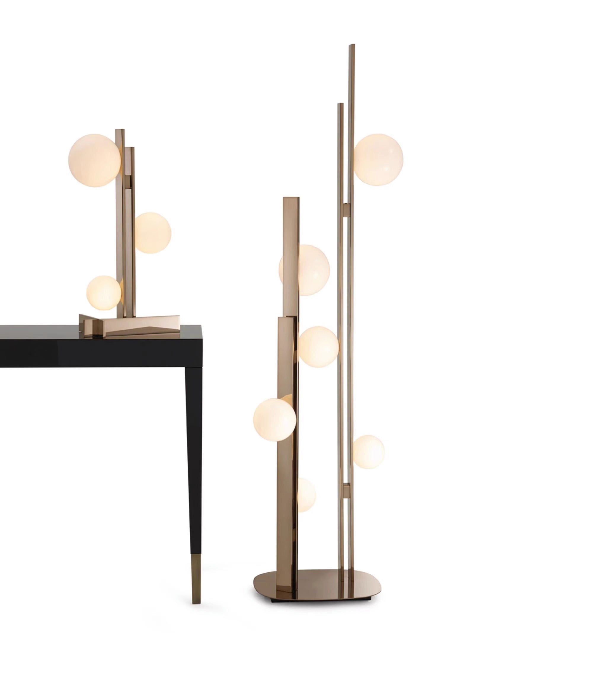 Luma Contemporary Glass Table Lamp-Neutral Decor