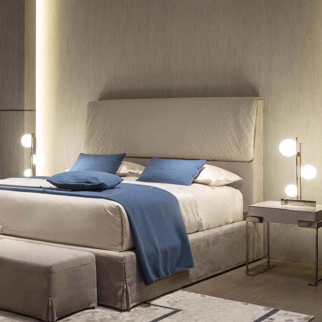 Luma Contemporary Glass Table Lamp-Neutral Decor