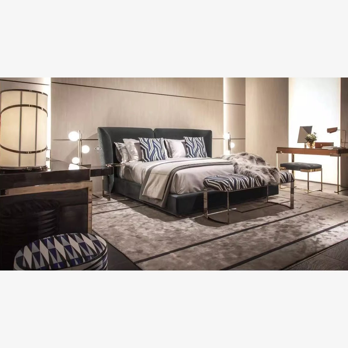Luma Contemporary Glass Table Lamp-Neutral Decor