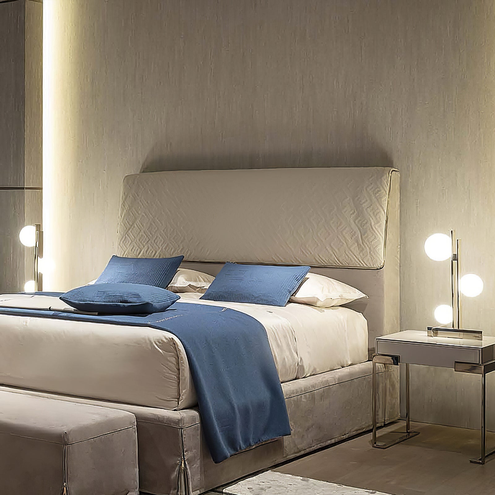 Luma Contemporary Glass Table Lamp-Neutral Decor