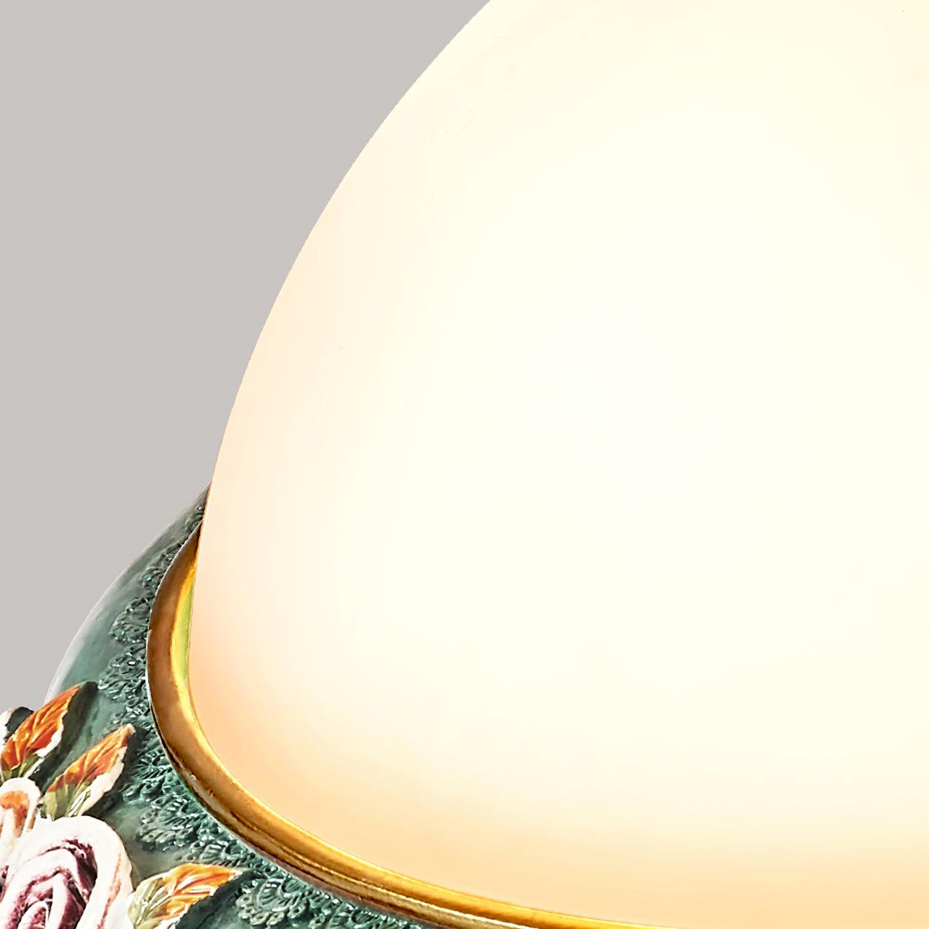 Cexora Pastoral Bowl Resin Glass Ceiling Light-Neutral Decor