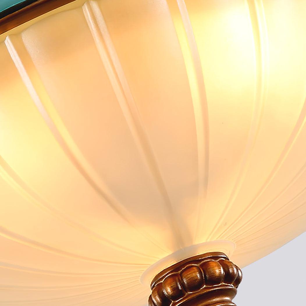 Cexora Pastoral Bowl Resin Glass Ceiling Light-Neutral Decor