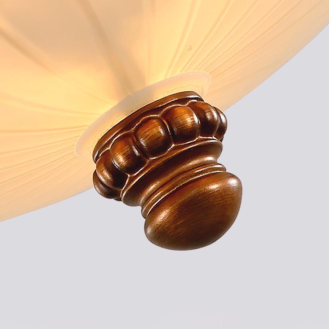 Cexora Pastoral Bowl Resin Glass Ceiling Light-Neutral Decor