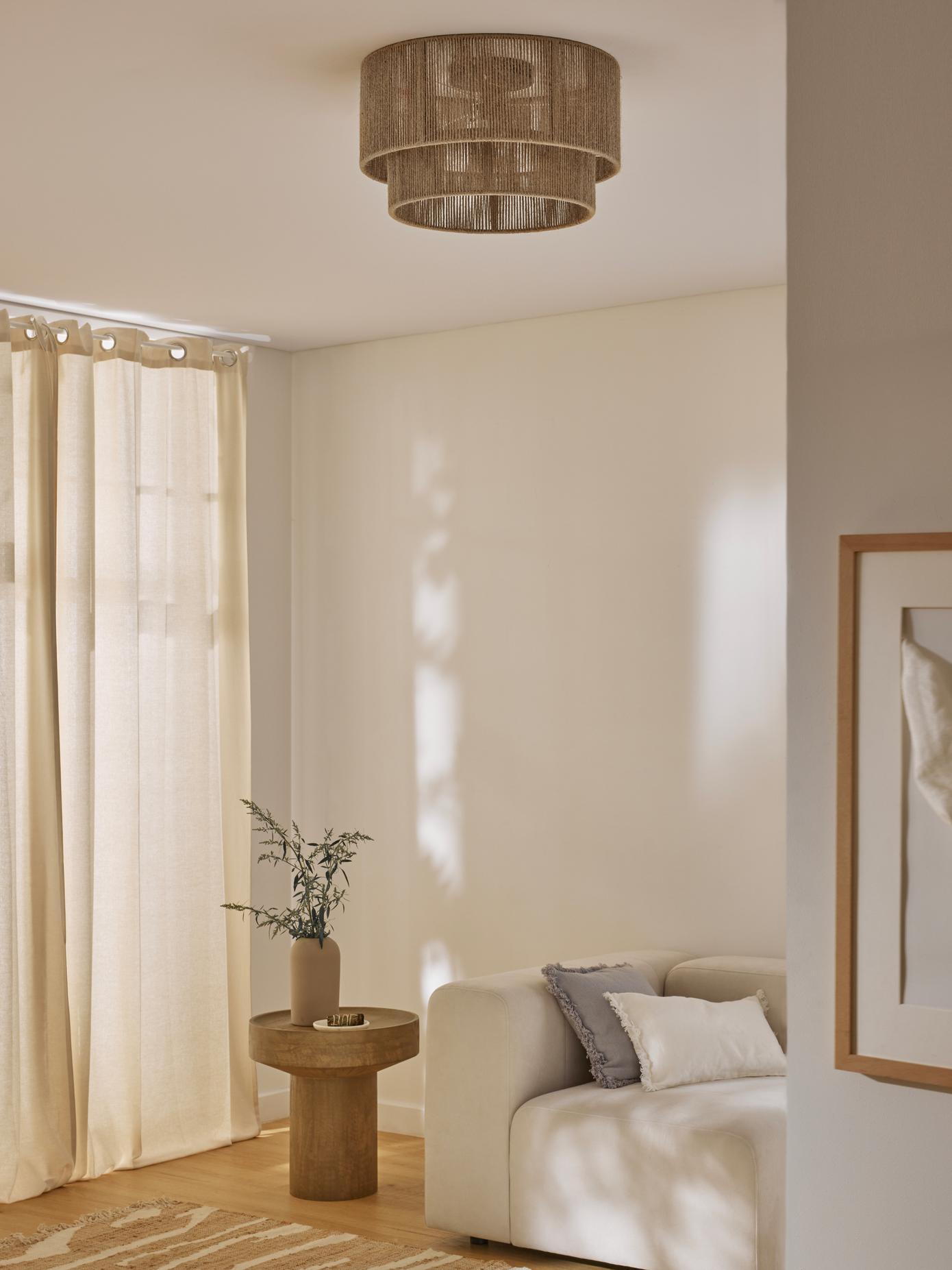 Casora Classic Art Natural Rope Ceiling Light-Neutral Decor
