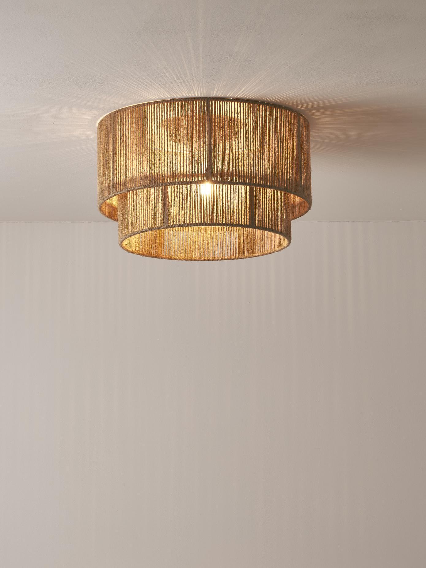 Casora Classic Art Natural Rope Ceiling Light-Neutral Decor
