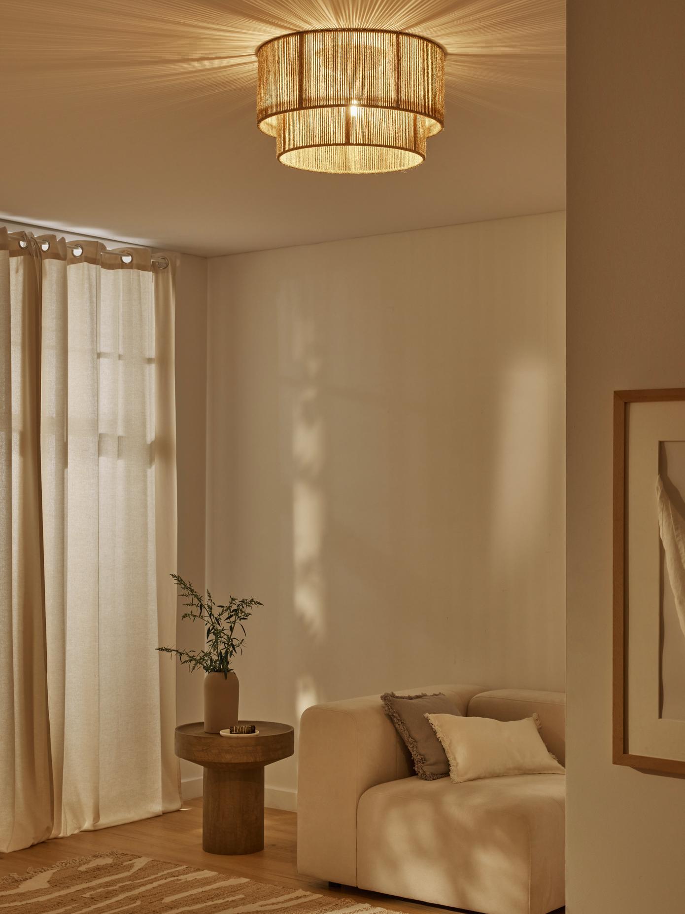 Casora Classic Art Natural Rope Ceiling Light-Neutral Decor