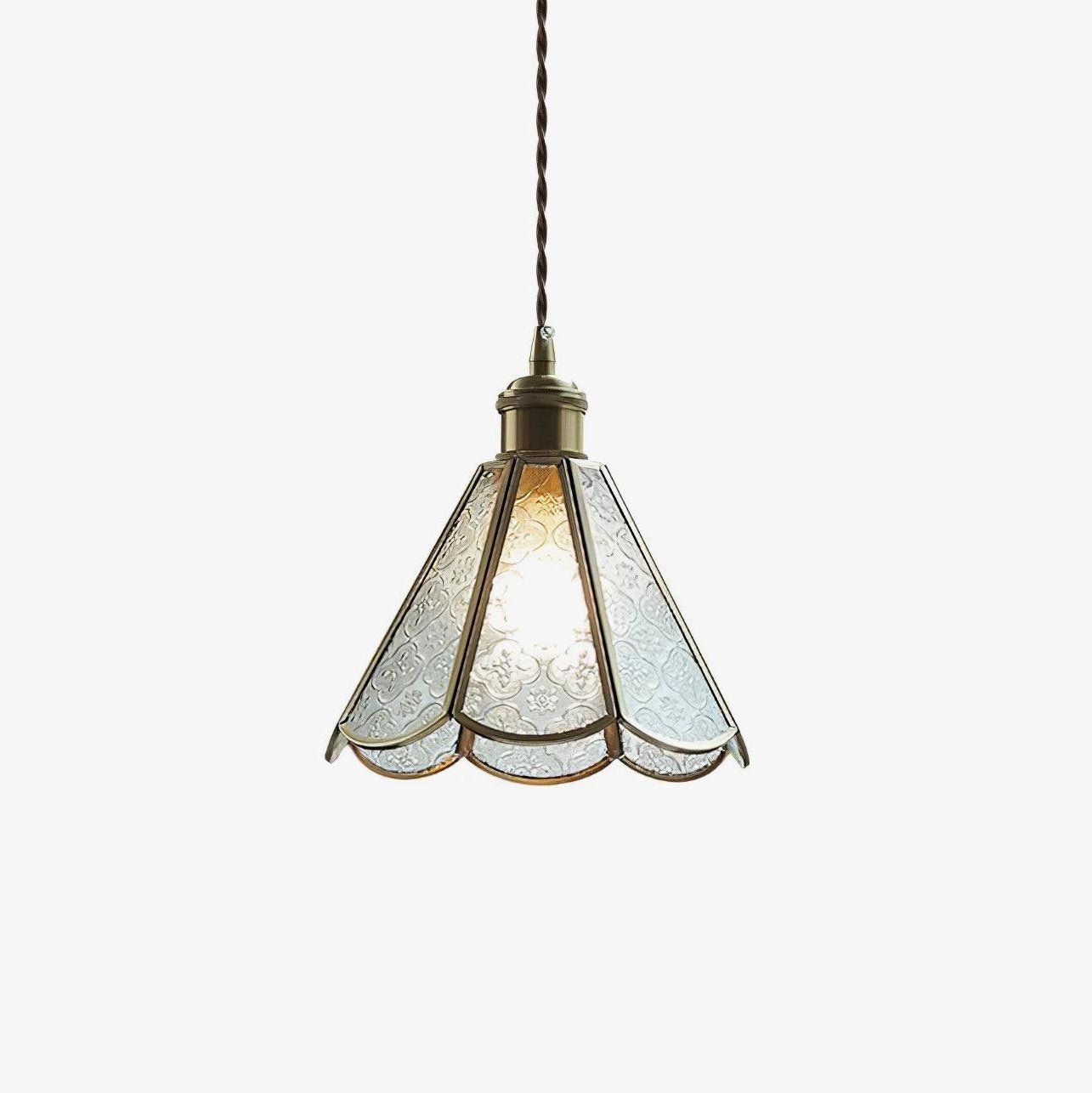 Arvane Brass & Glass Elegant Pendant Lamp-Neutral Decor
