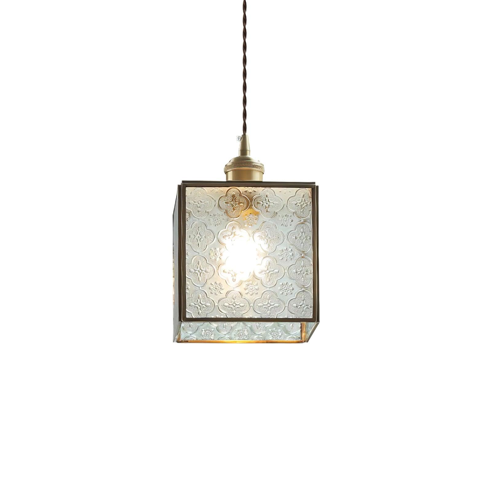 Arvane Brass & Glass Elegant Pendant Lamp-Neutral Decor
