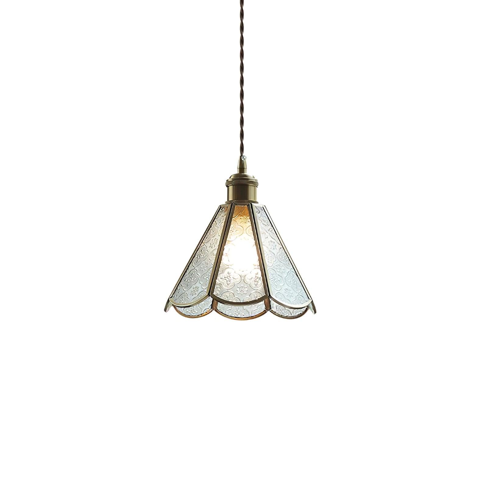 Arvane Brass & Glass Elegant Pendant Lamp-Neutral Decor