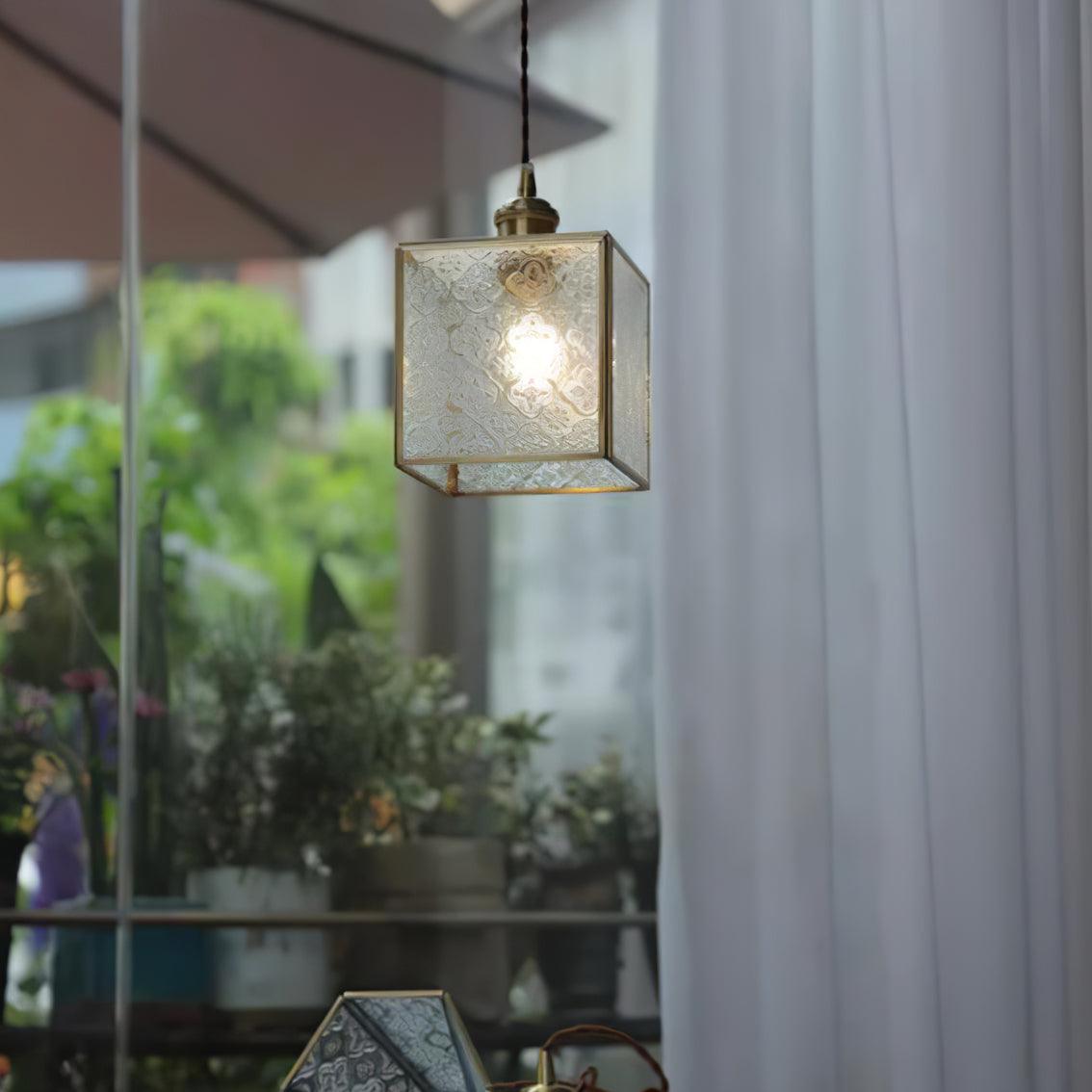 Arvane Brass & Glass Elegant Pendant Lamp-Neutral Decor