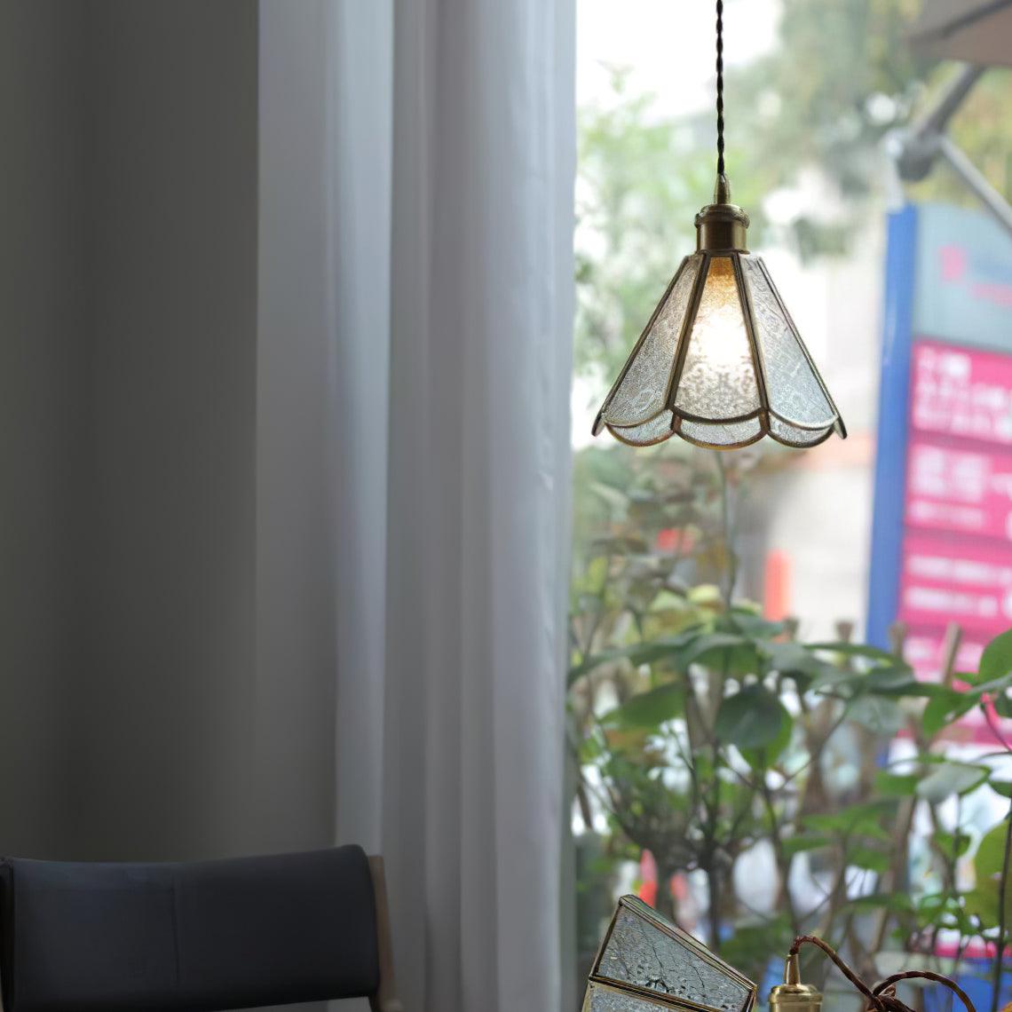 Arvane Brass & Glass Elegant Pendant Lamp-Neutral Decor