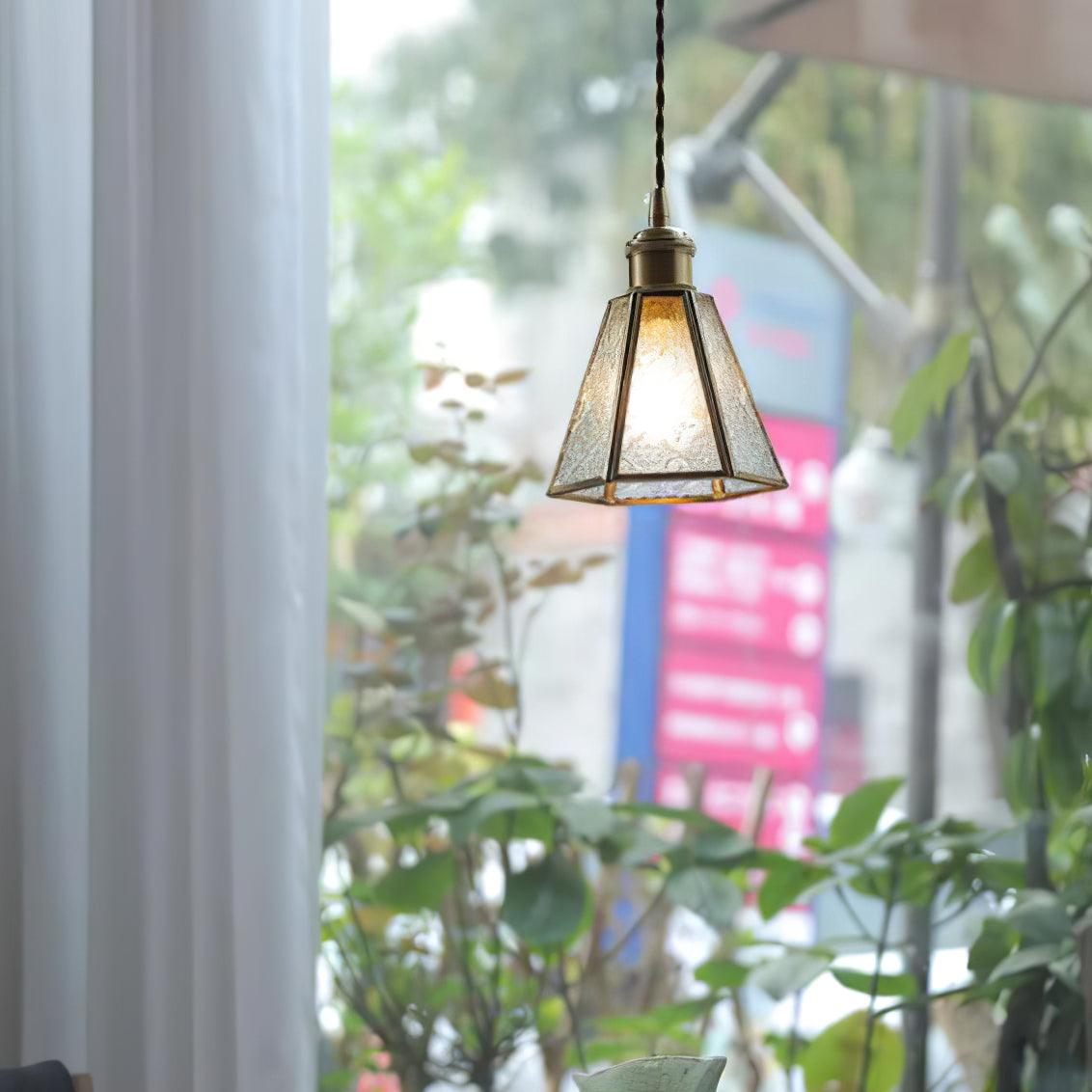 Arvane Brass & Glass Elegant Pendant Lamp-Neutral Decor
