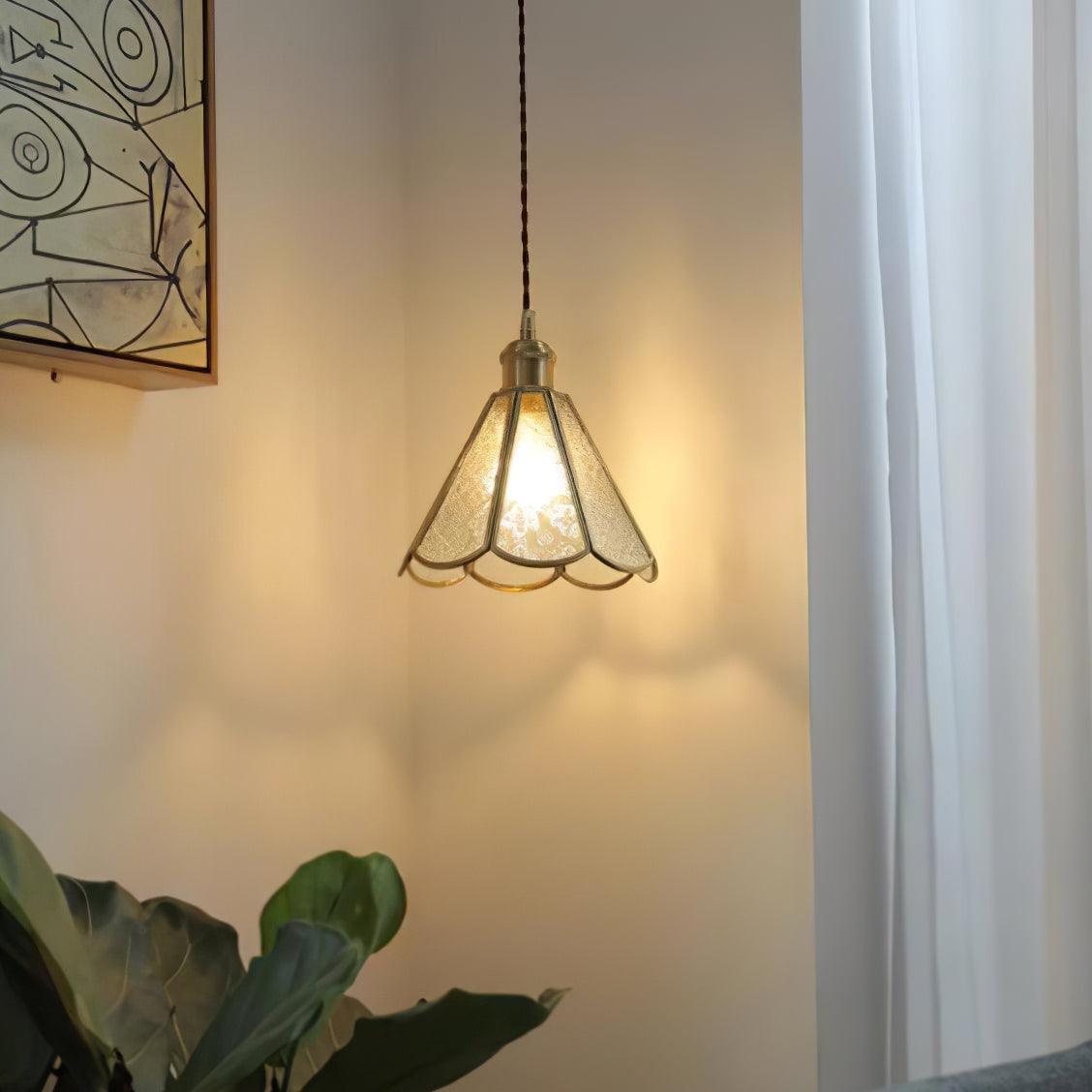 Arvane Brass & Glass Elegant Pendant Lamp-Neutral Decor